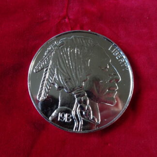 3 inch jumbo coin van plastic, zilverkleurig