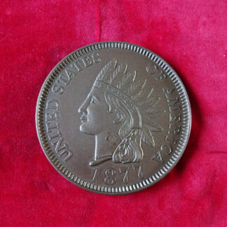 3 inch jumbo coin van plastic ,bronskleurig