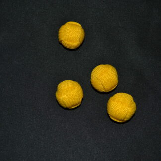 Monkey fist balls , 2,5 cm, geel, 4 stuks