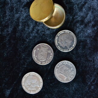 Messing boston box met rijksdaalders