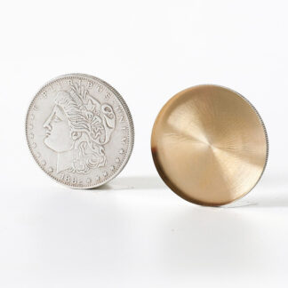 Morgan dollar munt met een shell (imitatie)