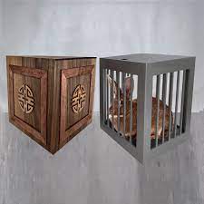 Vanishing and Appearing Dove Cage in a Cube (Wooden) by Tora Magic