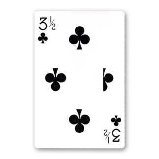 Jumbo Card, 3 1/2 of Clubs (gag card)