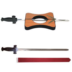Sword Through Neck Deluxe - Wood