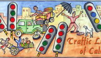 Traffic lights of Calcutta