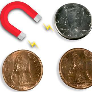 Magnetic Scotch and Soda (English Penny and American Half Dollar) by Eagle Coins