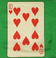Sitta Card Silk - Green -ten of hearts