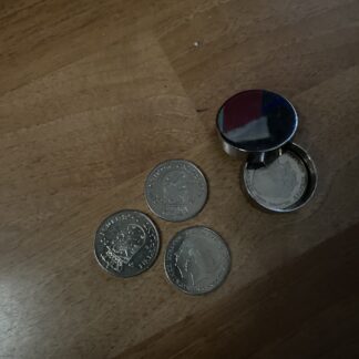 Chromen okito box met vier rijksdaalders