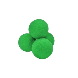 Set of 4 green sponge balls 53 mm by TCC