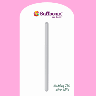 Balloonia 260 modeleer ballonnen , zilver , 50 stuks