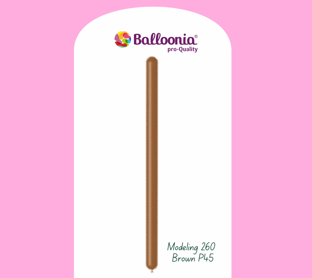 Balloonia 260 modeleer ballonnen , bruin , 50 stuks