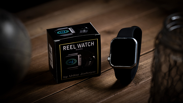 REEL WATCH - Stainless with black band smart watch (KEVLAR) by Murphy's Magic and Uday